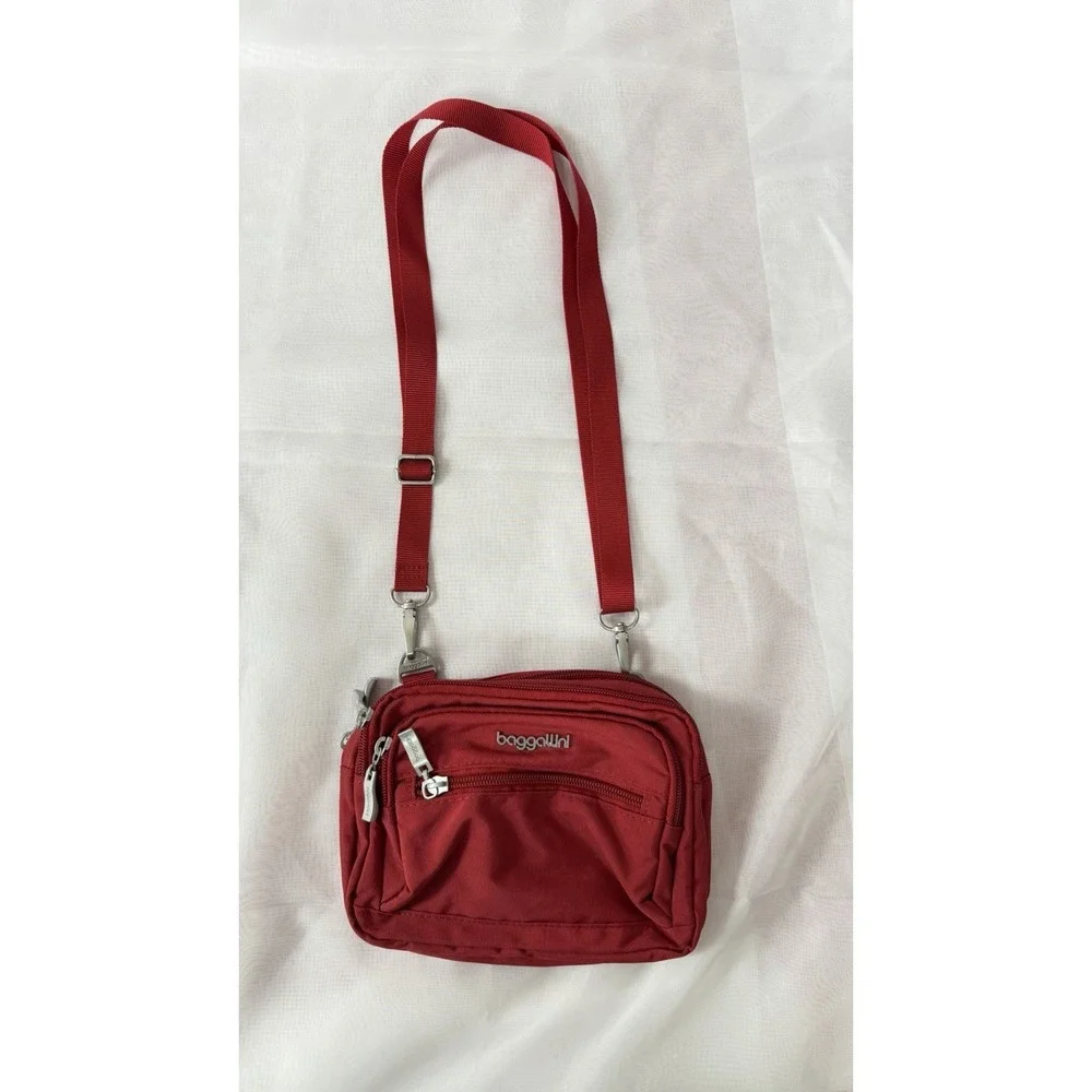 Baggallini small crossbody bag, Apple Red Purse, Shoulder Bag